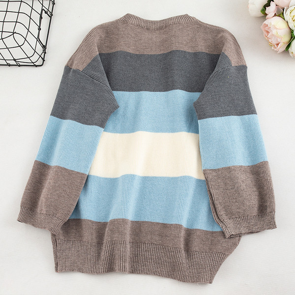 Casual γυναικεία πουλόβερ σε δύο χρώματα με ωοειδές λαιμόκοψη