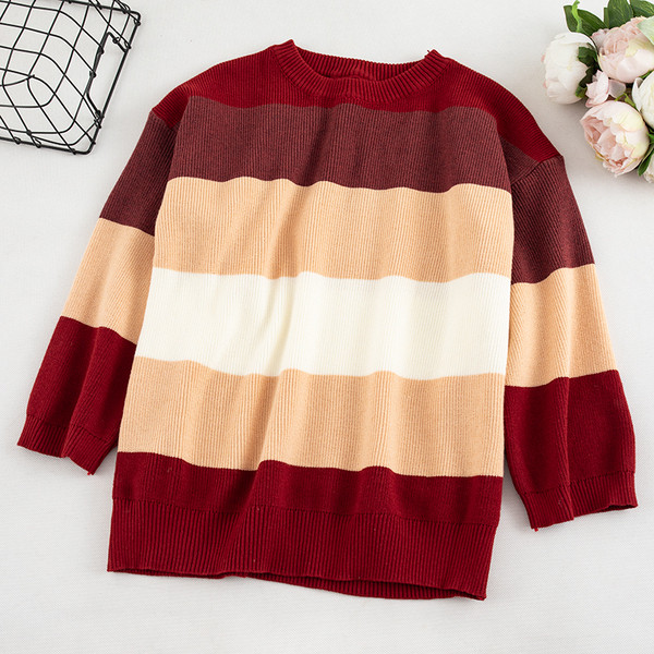 Casual γυναικεία πουλόβερ σε δύο χρώματα με ωοειδές λαιμόκοψη