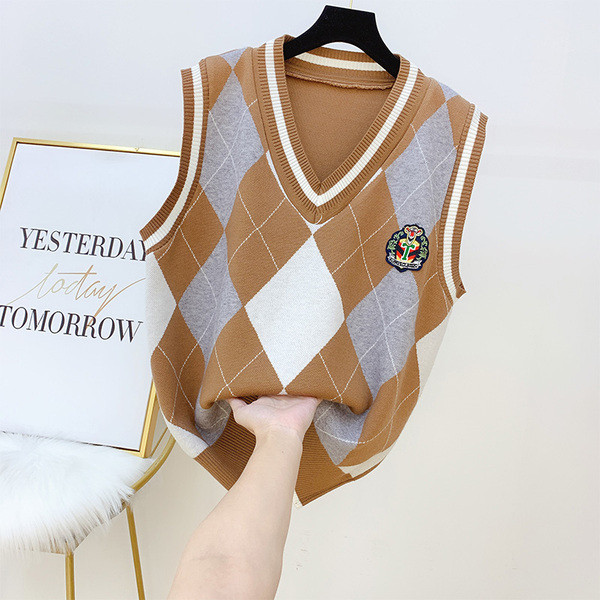 Vestă pentru femei fără mâneci și decolteu spitz