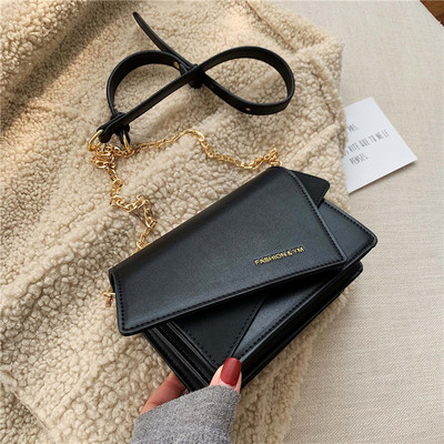 Κομψή γυναικεία τσάντα με μακρά λαβή σε πράσινο, καφέ, μαύρο και κόκκινο χρώμα