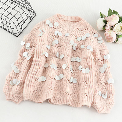 Κομψό γυναικείο πουλόβερμε πούλιες και οβάλ λαιμόκοψη σε τρία χρώματα