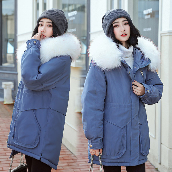 Geaca de dama moderna cu puf alb in patru culori