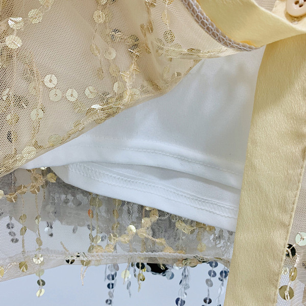 Cămașă de damă cu guler clasic și paiete în două culori