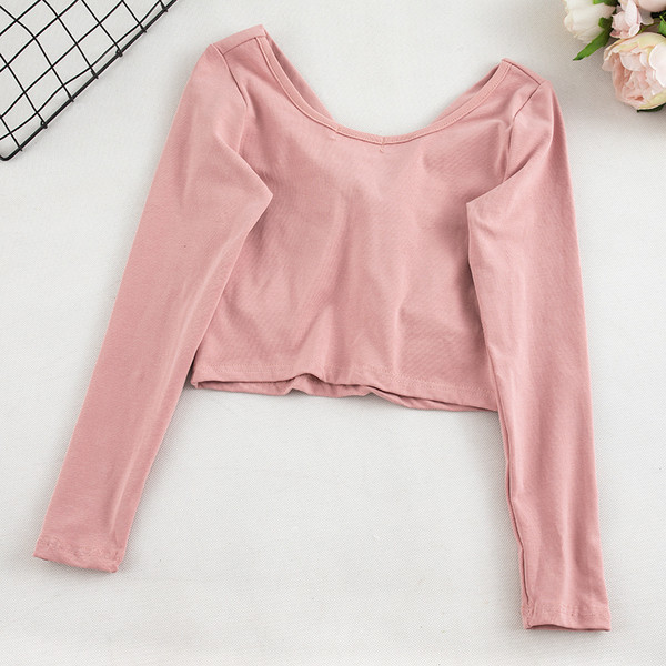 Bluză de damă în șase culori cu decolteu în V și mâneci lungi