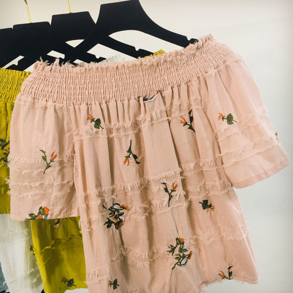 Bluza casual dama cu broderie colorata