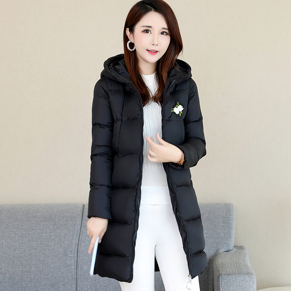 Geaca de dama moderna cu broderie si gluga in mai multe culori