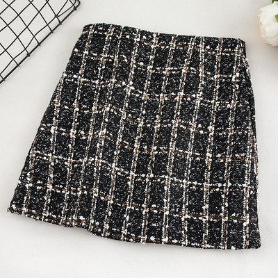 Női rövid szoknya három színben, magas derékkal és cipzárral