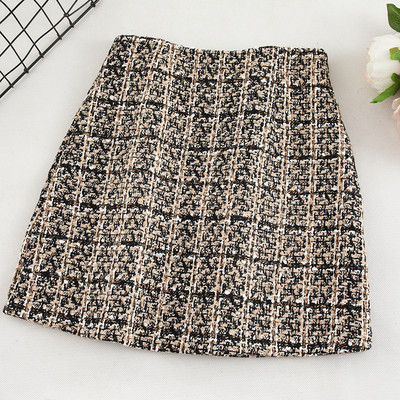 Női rövid szoknya három színben, magas derékkal és cipzárral