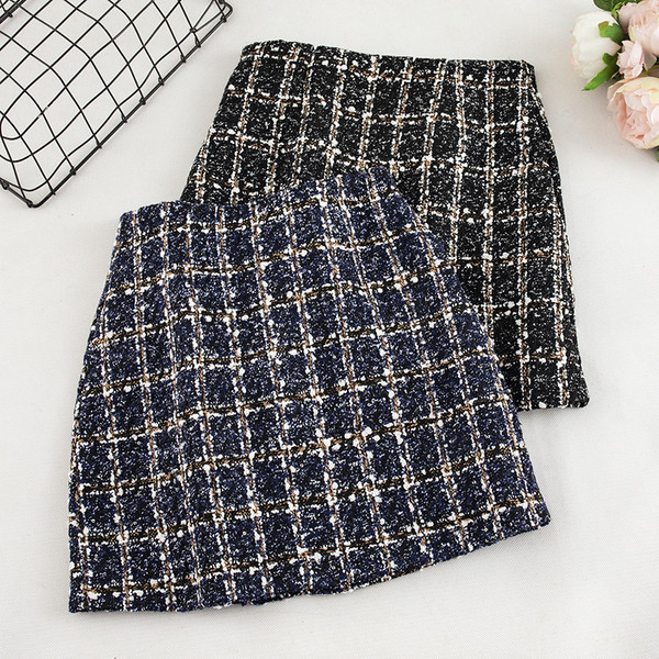 Női rövid szoknya három színben, magas derékkal és cipzárral