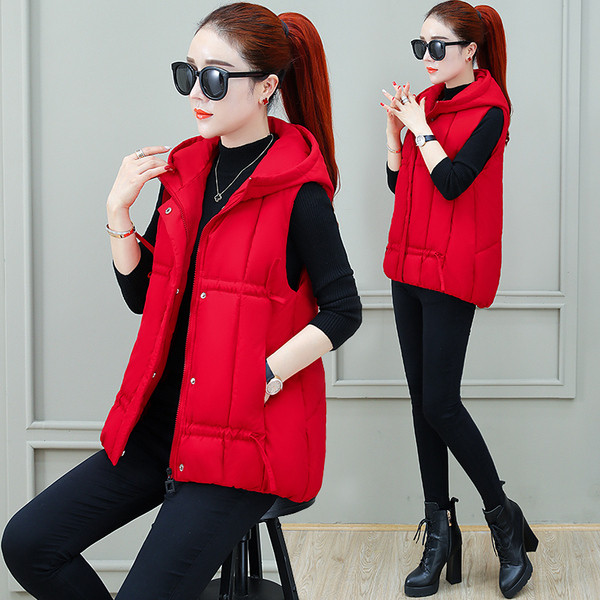 Vesta casual dama cu gluga in mai multe culori