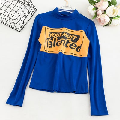 Καθημερινή γυναικεία μπλούζα σε τέσσερα χρώματα με εφαρμογή και μακρύ μανίκι