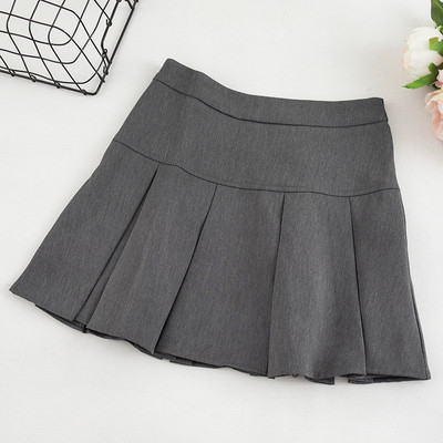 Γυναικεία κοντή φούστα σε γκρι και μαύρο χρώμα  μοτίβο αποκοπής