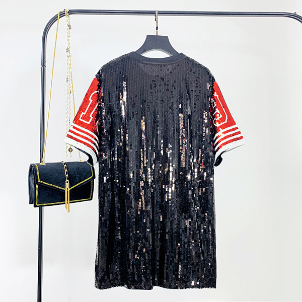 Flitteres női póló - hosszú modell