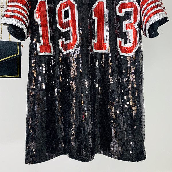 Flitteres női póló - hosszú modell