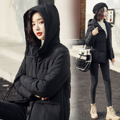 Modern női téli kabát kapucnival és cipzárral - többféle színben