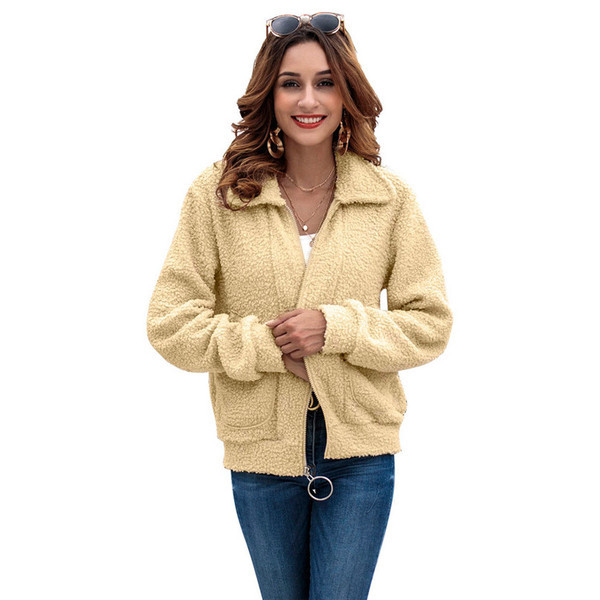 Καθημερινό  γυναικεία φούτερ με φερμουάρ και ψηλό γιακά σε μπλε και μπεζ χρώμα