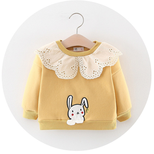 Hanorac pentru bebelusi model nou cu decolteu O in galben, portocaliu si roz