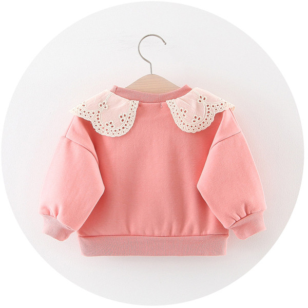 Hanorac pentru bebelusi model nou cu decolteu O in galben, portocaliu si roz