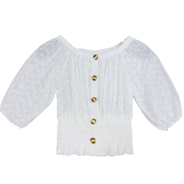 Bluza de dama cu talie elastica si nasturi in mai multe culori