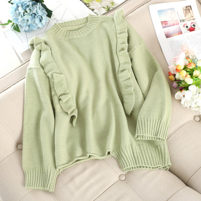 Ασύμμετρο γυναικείο πουλόβερ με ωοειδές λαιμόκοψη σε διάφορα χρώματα