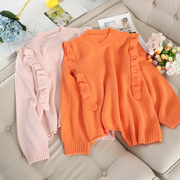 Ασύμμετρο γυναικείο πουλόβερ με ωοειδές λαιμόκοψη σε διάφορα χρώματα