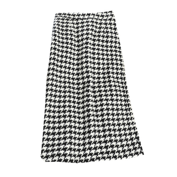 Стилна дамска пола Slim модел в черен и кафяв цвят