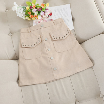 Fusta scurta de dama model nou cu buzunare si nasturi in mai multe culori