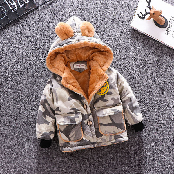 Geaca de copii model nou pentru baieti cu element 3D si imprimeu