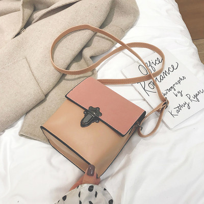 Öko bőrből készült modern női táska fém rögzítéssel több színben