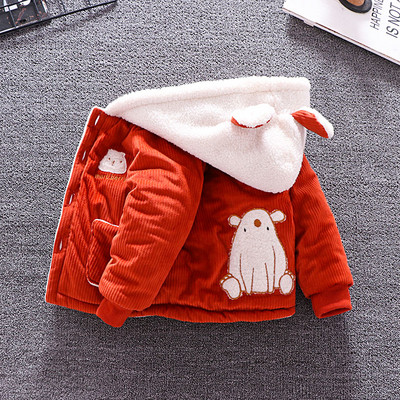 Új modell gyerekkabát 3D elemmel lányoknak és fiúknak kék, piros és lila színekben