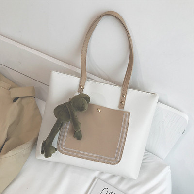 Női modern ökobőr táska kiegészítővel több színben