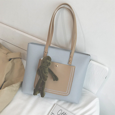 Női modern ökobőr táska kiegészítővel több színben