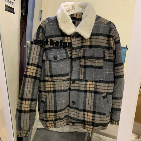 Palton casual de damă în carouri, cu căptușeală moale