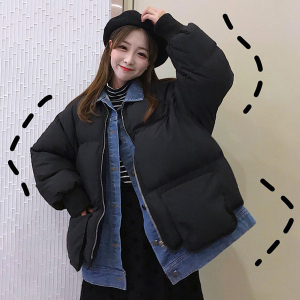 Geaca lata dama cu fermoar in doua culori alb si negru