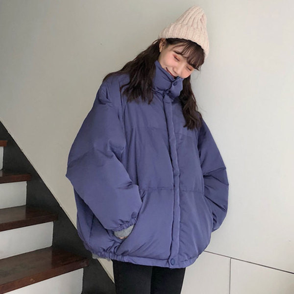 Széles női kabát magas gallérral, két színben