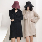 Modern női hosszú ruha egyenes modell két színben