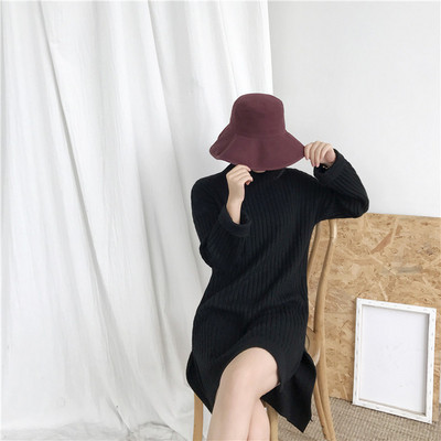 Modern női hosszú ruha egyenes modell két színben