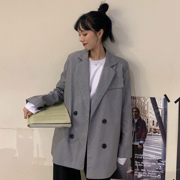 Aktuális női hosszú kabát szürke és fekete színben