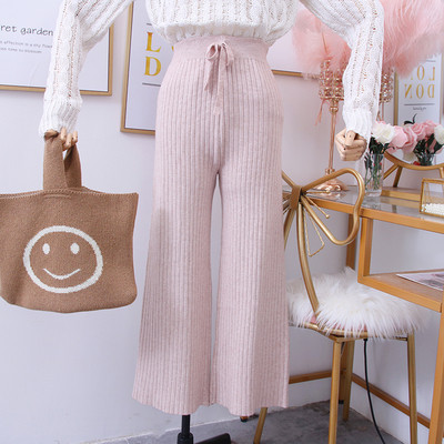 Нов модел дамски панталон с висока талия и връзки в няколко цвята