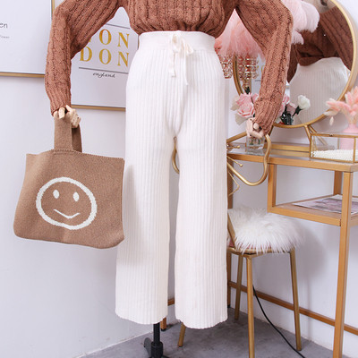 Нов модел дамски панталон с висока талия и връзки в няколко цвята