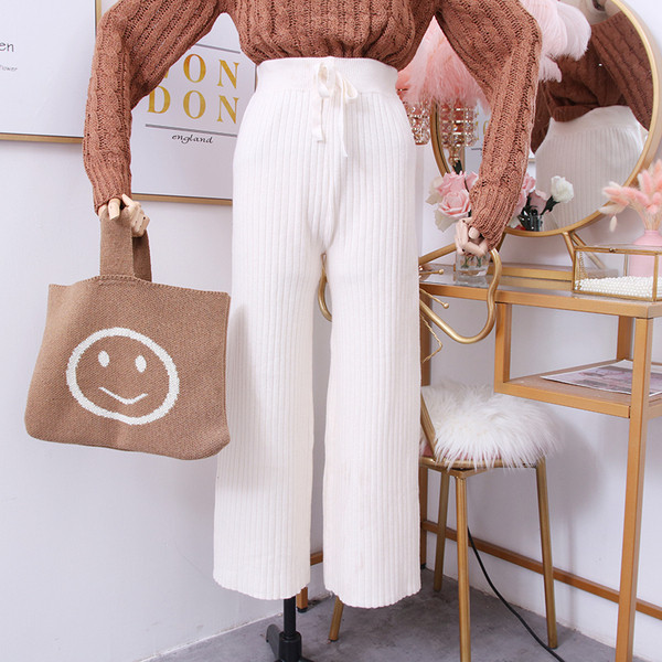 Нов модел дамски панталон с висока талия и връзки в няколко цвята