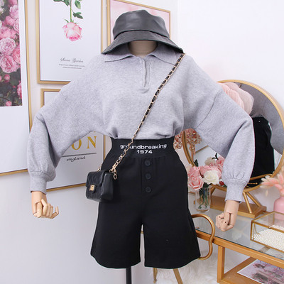 Pulover de dama model nou, cu guler si nasturi clasici