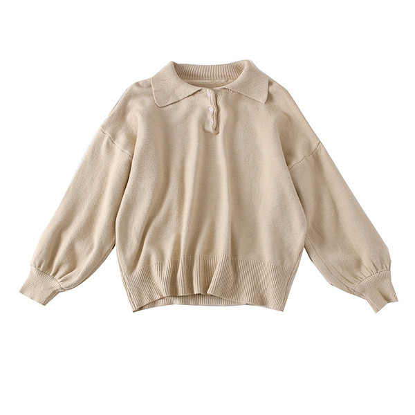 Pulover de dama model nou, cu guler si nasturi clasici