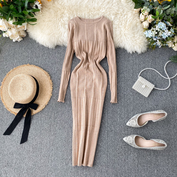 Rochie casual de dama cu decolteu rotund in mai multe culori