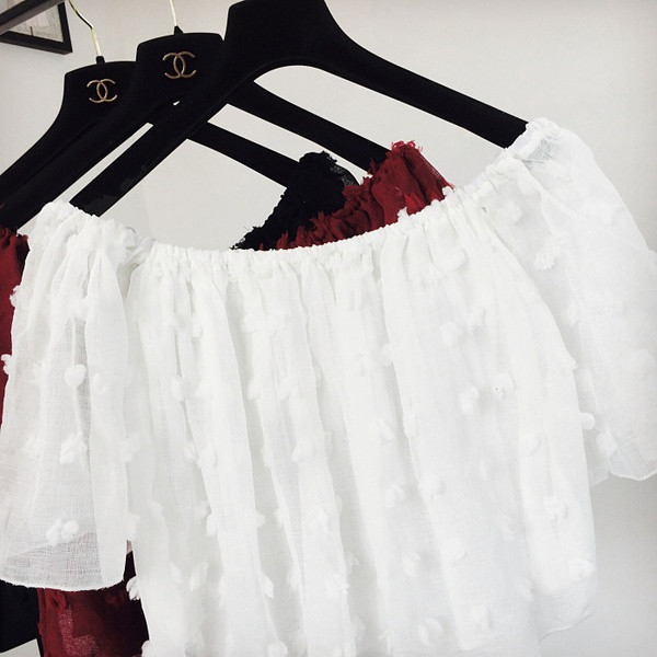 Bluza de dama model lat cu maneci lotus de culoare bej