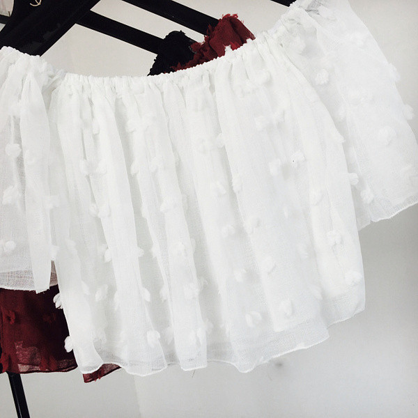 Bluza de dama model lat cu maneci lotus de culoare bej