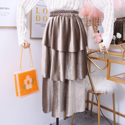 Γυναικεία βελούδηνη φούστα σε διάφορα χρώματα