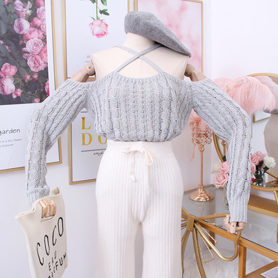 Model nou de pulover de dama cu umerii goi - mai multe culori