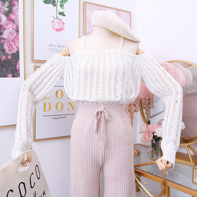 Model nou de pulover de dama cu umerii goi - mai multe culori