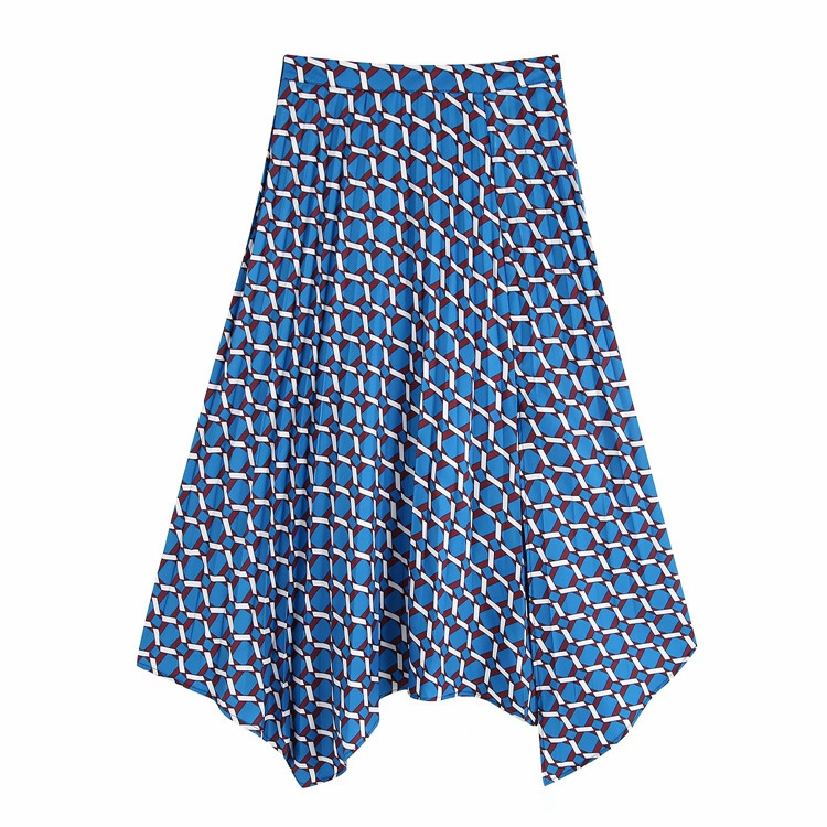 Μακρύ γυναικεία πλισέ φούστα με φλοράλ μοτίβο  και ψηλή μέση